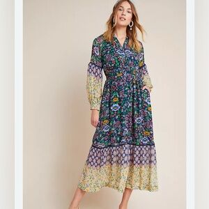 Anthropologie Maeve Ondine Maxi Sz small retail: $148 Floral Maxi Dress